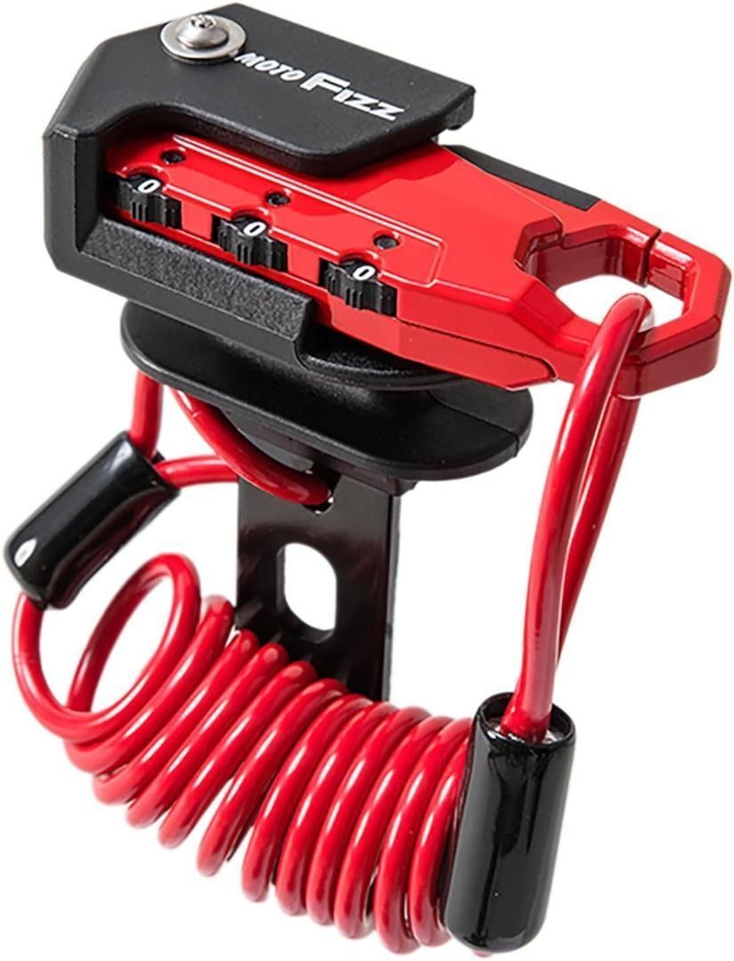 TANAX(タナックス) MF-4760(レッド)ヘルメット盗難防止用コイル式ワイヤーダイヤルロック・ハンドル取り付け型拍卖