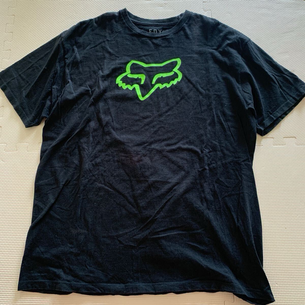 【Fox racing】フォックスレーシング プリントTシャツ ブラック XL ロゴTシャツ Premium Fabric レギュラーフィット拍卖