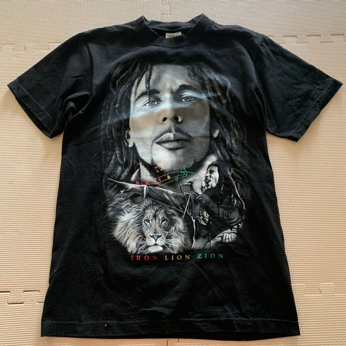 【SHAKA WEAR】シャカウェア Bob Marley 両面プリントTシャツ Mサイズ ブラック バンドTシャツ拍卖