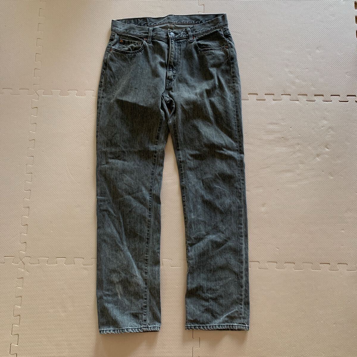 【Hollywood Ranch Market】ハリウッドランチマーケット ブラックデニム ジーンズ ストレート ブラック W34 日本製拍卖