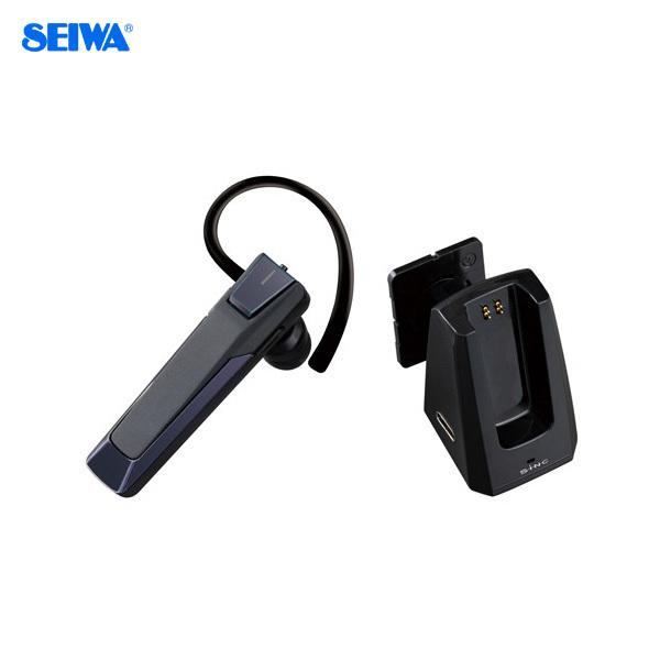 Bluetooth ワイヤレスイヤホンマイク ハンズフリー 通話 スマホ 防水IPX5 黒×黒メタル カナルタイプ Siri対応 セイワ BTE170 ht拍卖