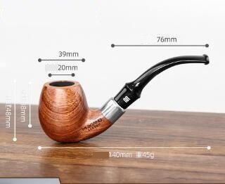 OHJ1011★たばこパイプ 木製梨のパイプです木製 無垢材パイプ 曲がったパイプ手作り喫煙パイプ クラシックヴィンテージ耐久性ポータブル拍卖