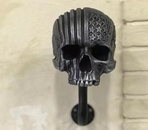 LRM688★新品ヘルメットホルダー ラック スカル 骸骨 飾り品 ヘルメットハンガー バイクヘルメット収納 ヘルメット展示 拍卖