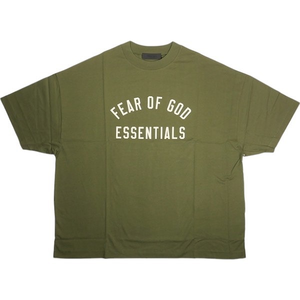 Fear of God フィアーオブゴッド ESSENTIALS Jersey Crewneck Tee MILITARY Tシャツ オリーブ Size 【XXS】 【新古品・未使用品】 20818391拍卖