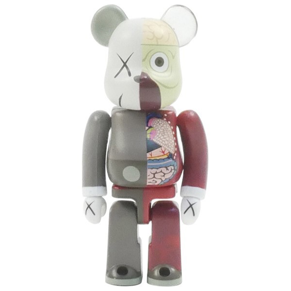 カウズ KAWS ×MEDICOM TOY BE@RBRICK 100% COMPANION 人体模型ベアブリック 茶 Size【フリー】 【中古品-ほぼ新品】【中古】拍卖