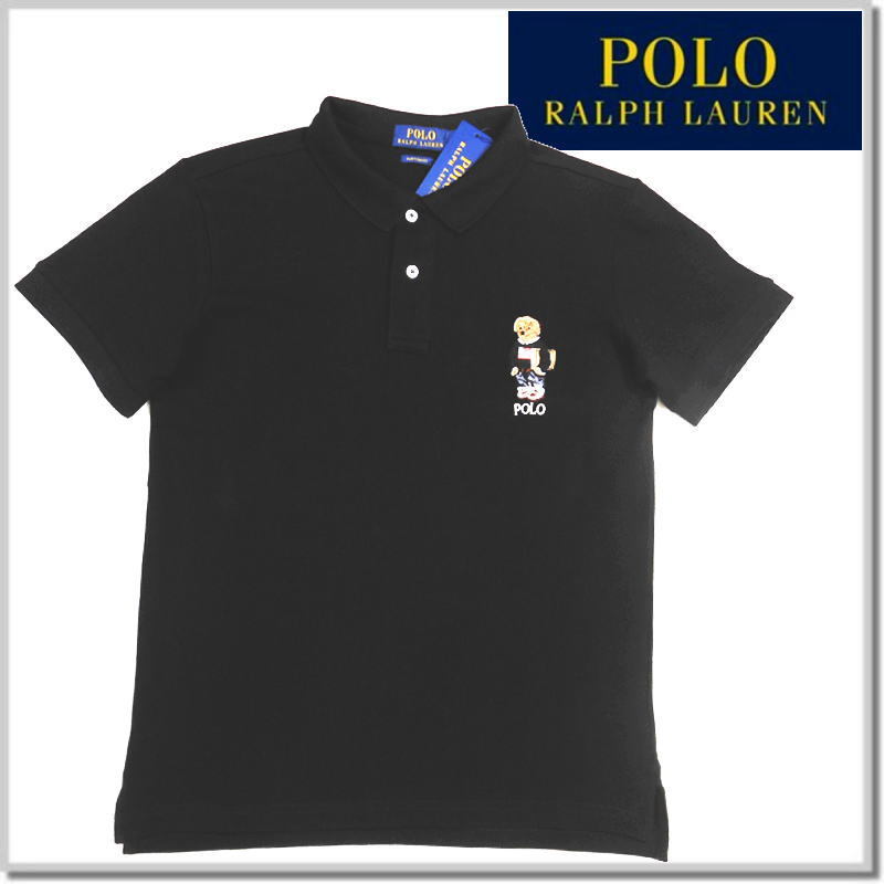 新品未使用! POLO RALPH LAUREN / ポロ ラルフ ローレン ベア刺繍 半袖ポロシャツ-M 鹿の子 カットソー拍卖