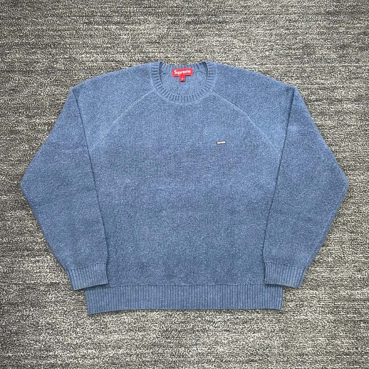 極美品 Supreme Terry Small Box Sweater Blue L シュプリーム テリー スモール ボックス セーター ブルー拍卖
