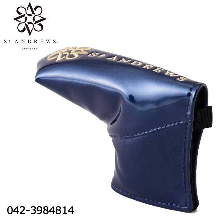 新品★セントアンドリュース★St.ANDREWS★042-3984814 エナメル パターカバー ピン型用★マグネットタイプ★【110】ブルー拍卖
