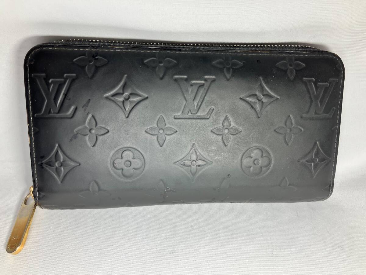 美品 ヴィトン ヴェルニ ブラック 長財布 ラウンドファスナー ウォレット 黒 Louis Vuitton拍卖