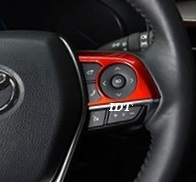 新型 カローラ スポーツ ツーリング 210系 ステアリングガーニッシュ レッド ハンドルカバー スイッチ インテリアパネル ハンドルカバー拍卖