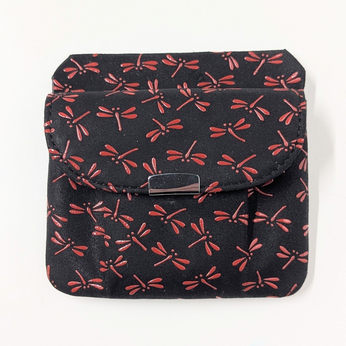 ☆未使用品☆ 印傳屋 十三代 上原勇七 小銭入れ トンボ柄 黒/赤拍卖