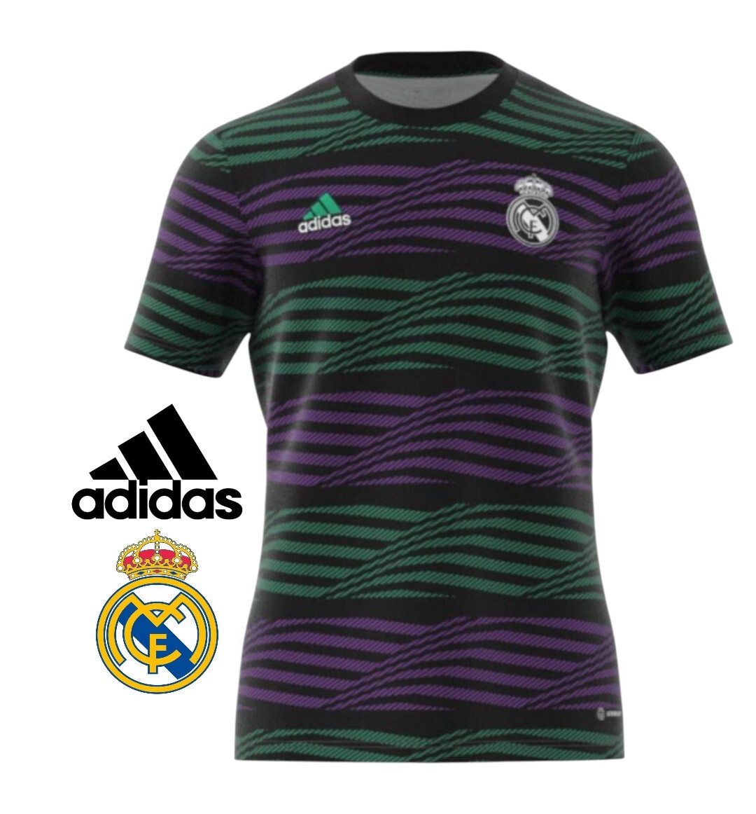 【新品特価!定価8250円が63%OFF!】アディダス(adidas)レアル・マドリード プレマッチシャツ HT8799/2/サイズL拍卖