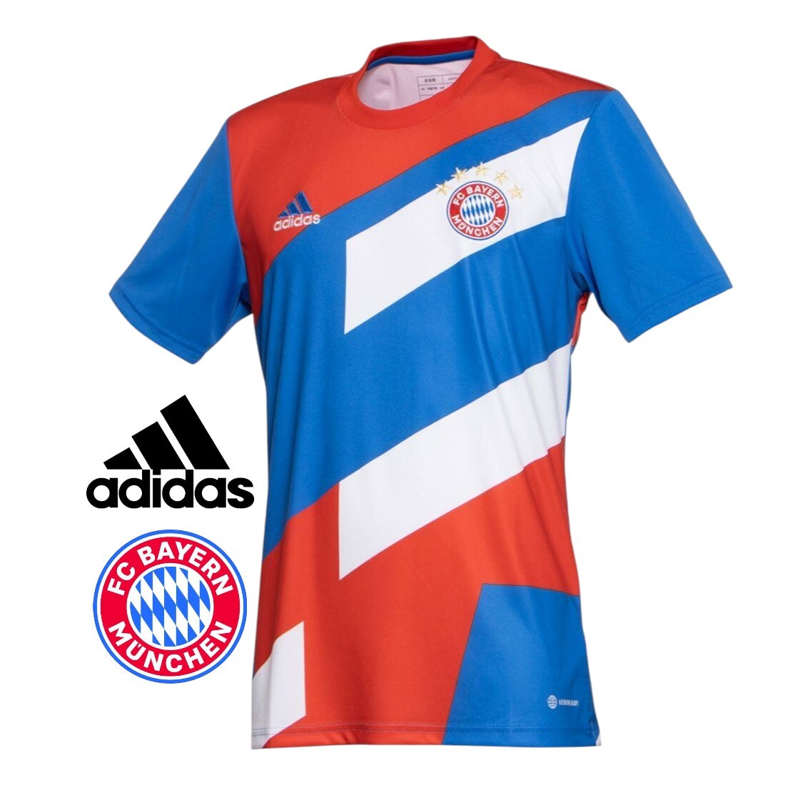 【新品特価!定価8250円が63%OFF!】アディダスadidas/ FCバイエルンミュンヘン プレマッチシャツ HU1261/7/サイズL拍卖