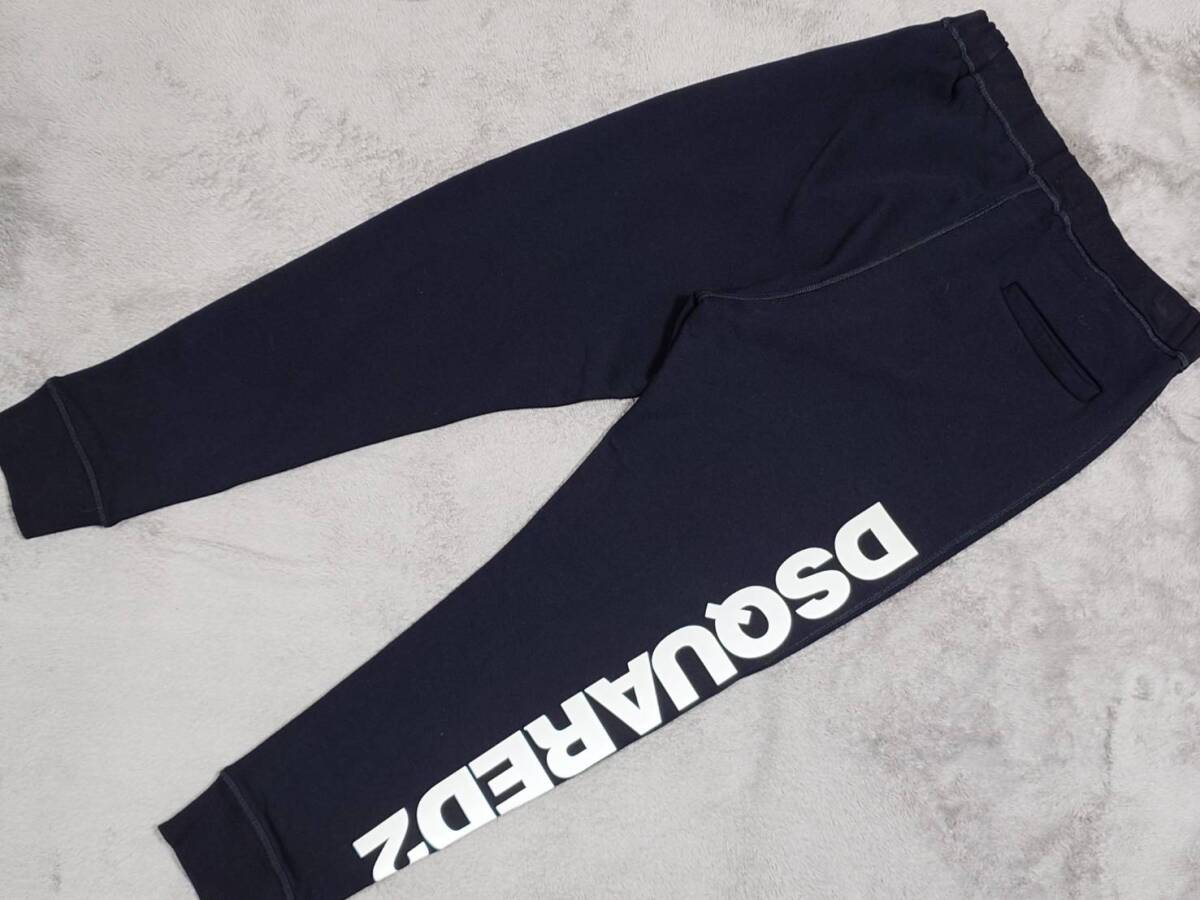 ★新品同様 国内正規品 ディースクエアード ロゴプリントスウェトパンツ 黒 Mサイズ★拍卖