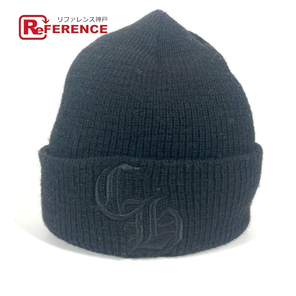 CHROME HEARTS クロムハーツ CHロゴ ビーニー 帽子 ニット帽 ニットキャップ ニット帽 ブラック ユニセックス【中古】拍卖