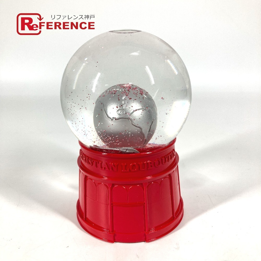 Christian Louboutin クリスチャンルブタン 非売品 ノベルティ 雑貨 小物 オブジェ 地球 飾り スノードーム レッド ユニセックス【中古】拍卖