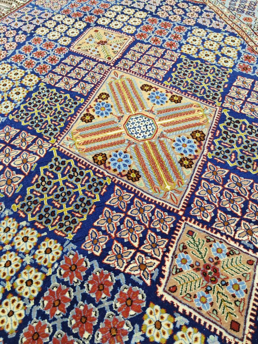 ◆希少◆【アンティーク】J217 ペルシャ絨毯 イスファハン ウール ジョーシャガン 手織 106−184cm 100万ノット トルコ絨毯やヘレケ好きに拍卖