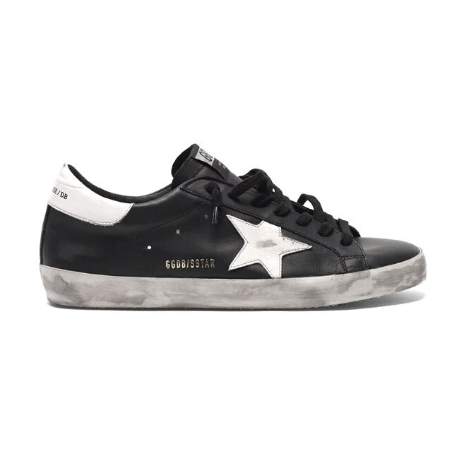 古着 Golden Goose ゴールデングース SUPERSTAR スーパースター レザースニーカー G36MS590.L27 シューズ 黒 41 メンズ拍卖