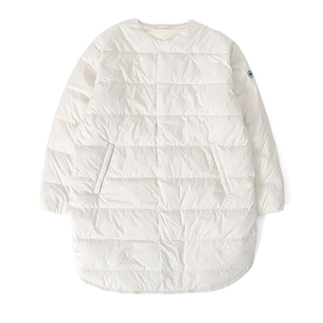 アウトレット品 ORCIVAL オーシバル クルーネック ラウンドテール ライトダウンコート OR-A0427 DPL ノーカラー レディース 白拍卖