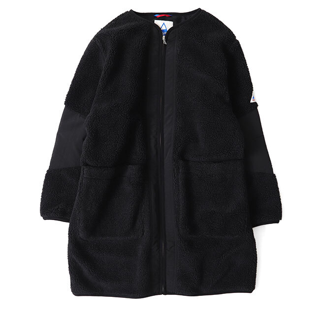 古着 Cape Heights ケープハイツ BETHEL ノーカラー フリースコート CHW231518219 ボアコート レディース 黒拍卖