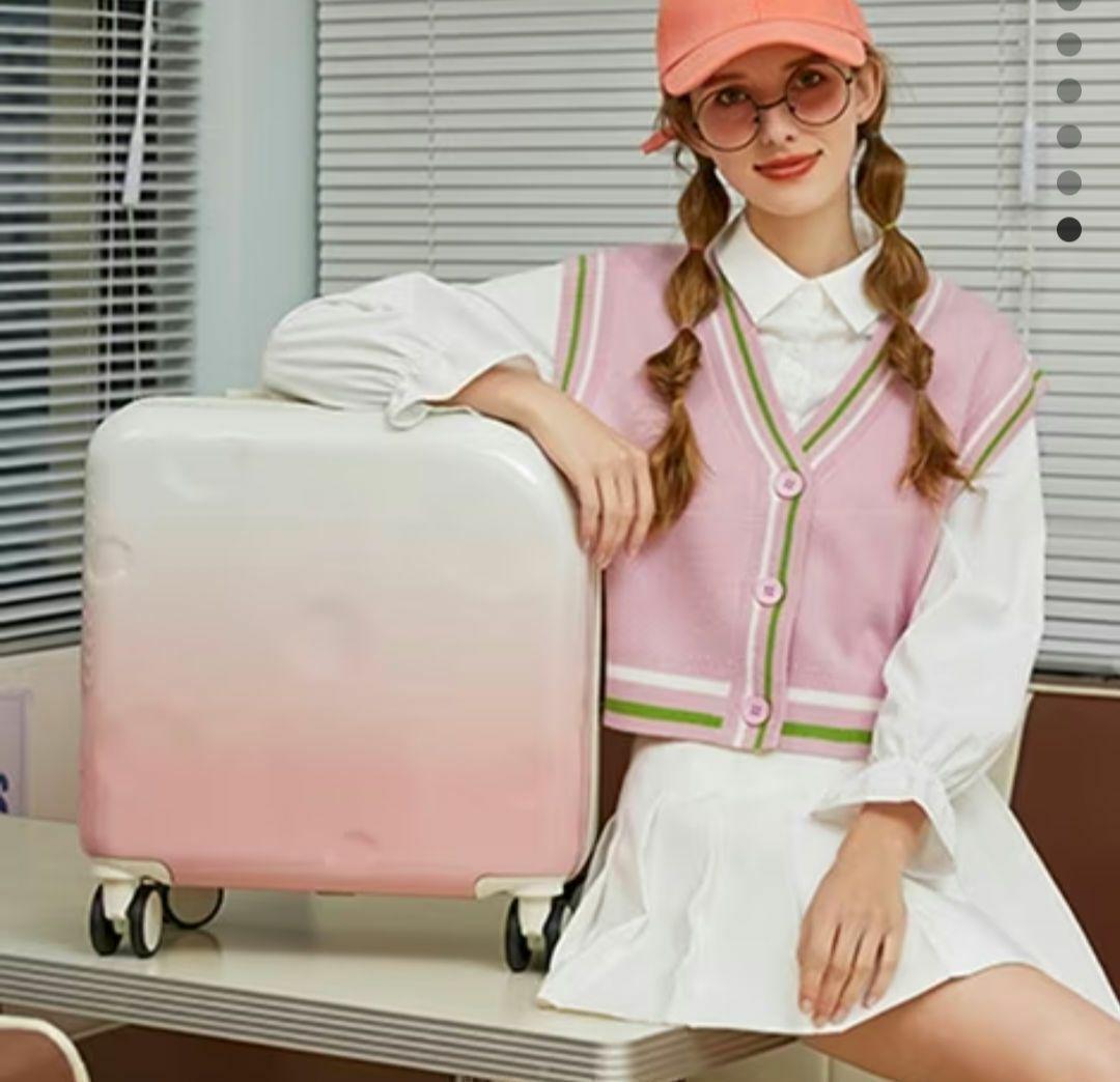 【機内持込OK】ピンク キャリーバッグ 天体模様 グラデーション Sサイズ拍卖