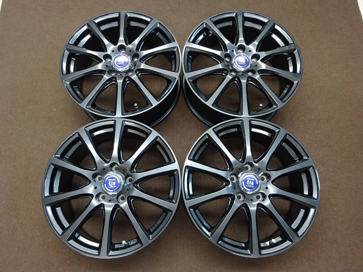 A-44 ETA フィンホイール 17×7J ET53 PCD114.3 5H 4本 比較的 程度良好 ABE SHOKAI 人気商品 カスタム ミニバン 等に是非 !拍卖