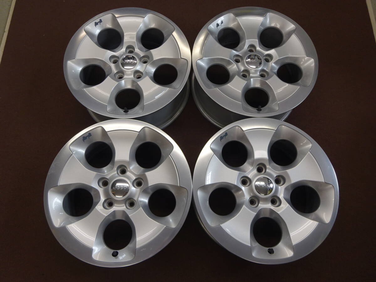 A-38 ジープ Jeep 純正 18×7.5J ET44,45 PCD127 5H 4本 人気商品 JK ラングラー アンリミテッドサハラ 等に是非 !拍卖