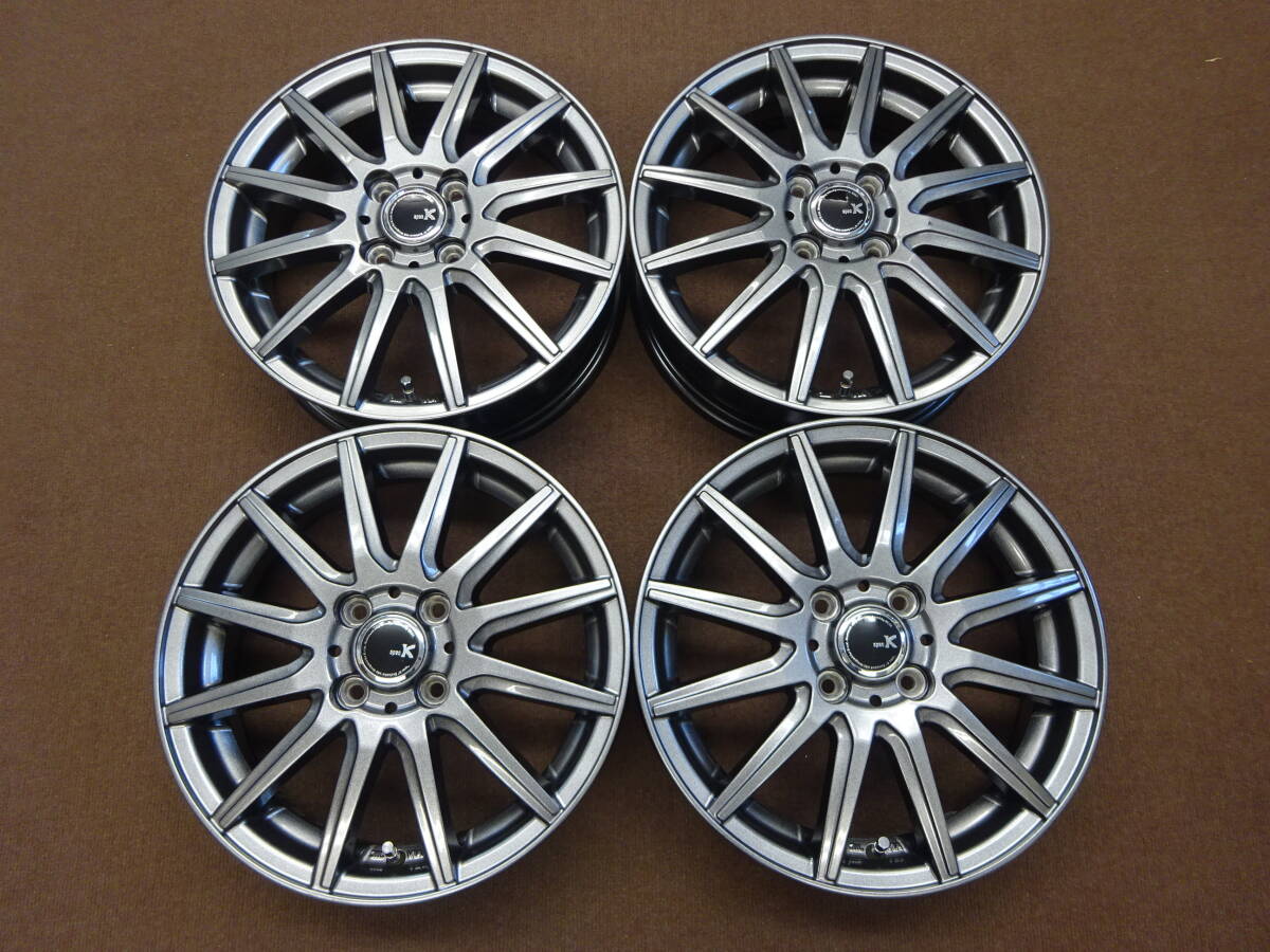 A-81 SPECK フィン ホイール 15×4.5J ET45 PCD100 4H 4本 比較的 程度良好 人気のデザイン カスタム 軽自動車 等に是非 !拍卖