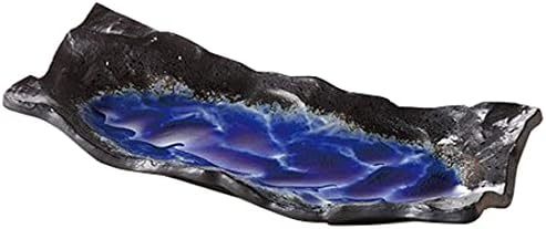 KM 美濃焼! ☆深海ブルーオードブル皿☆ 37K204-4 新品 プレート 皿 小鉢 大鉢 ギフト拍卖