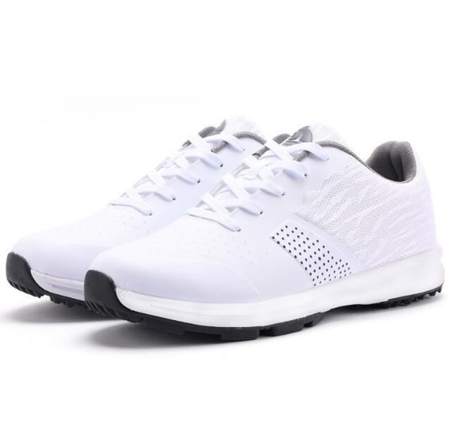 ゴルフシューズ メンズ スニーカー 強いグリップ スパイク靴 ソフトスパイク アウトドアフシューズ 防水 防滑 耐磨 24.5~28.5cm 白拍卖