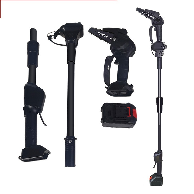 チェーンソー 高枝切り 高枝切り電動チェーンソー コードレス 角度調節可能 着脱式ポール 20cm切断可能 マキタ バッテリー*1拍卖