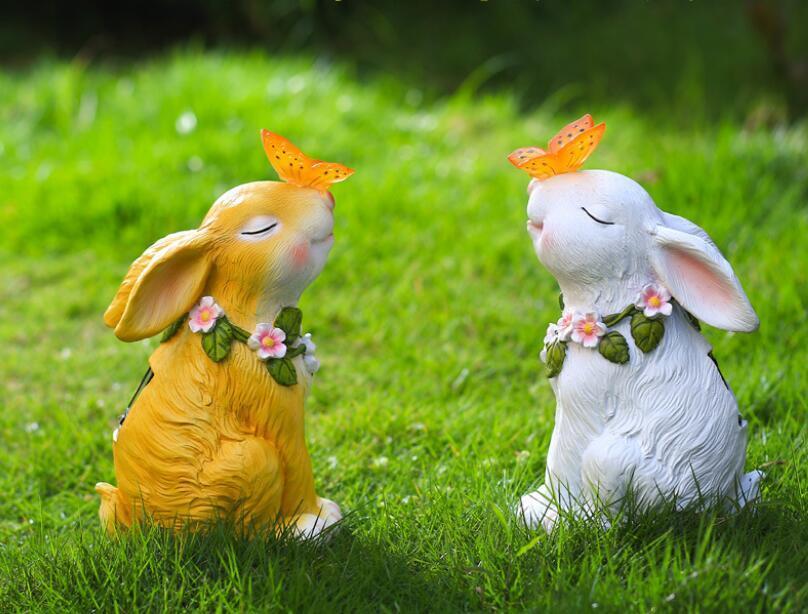 LEDライト☆芝生ランプ☆イルミネーション ガーデニング 置物ソーラー置物☆ガーデン置物ガーデニング ソーラーライト ウサギ置物ライト1個拍卖