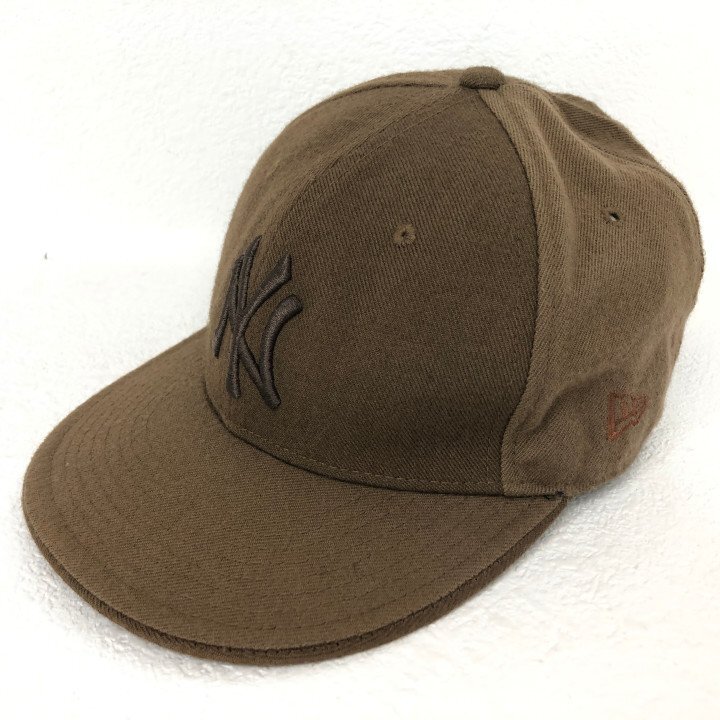 NEW ERA ニューエラ USA製 ウール NY YANKEES ニューヨークヤンキース キャップ 帽子 SIZE: 58.8cm ブラウン MH632025052910拍卖