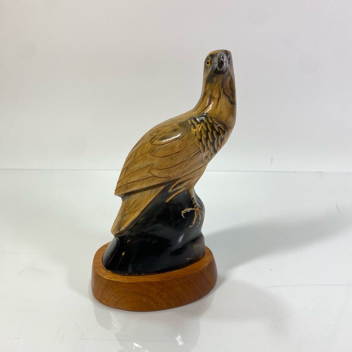 置物 角 彫刻 鳥 インテリア 飾 アジアン雑貨 古雑貨 土産物拍卖