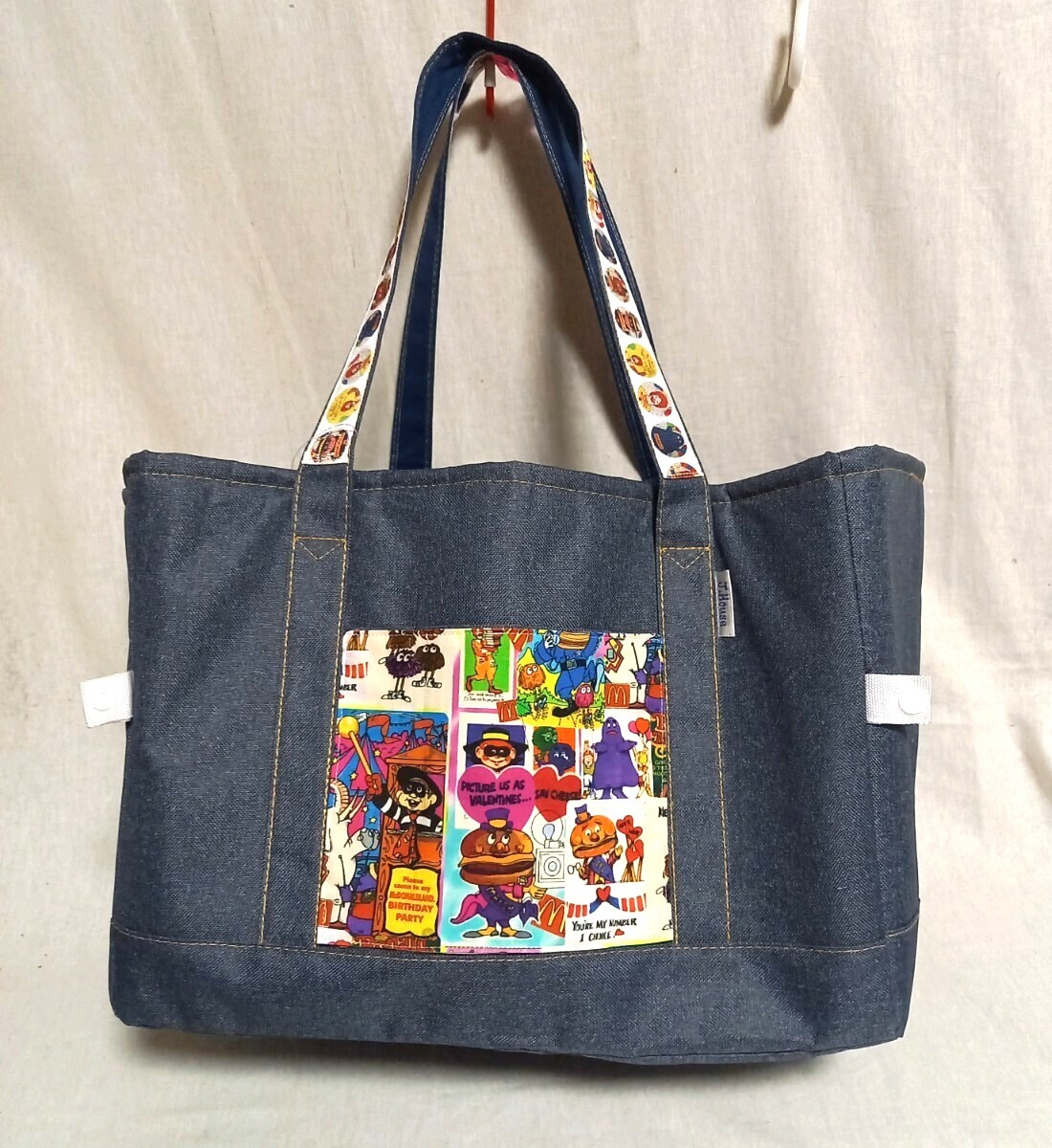 リメイク☆保冷保温☆かご型トートバッグ☆マクドナルド☆ポケット&ベルト拍卖