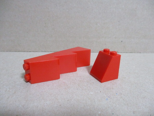 レゴ パーツ 2×2×2スロープ 赤4個 新品拍卖