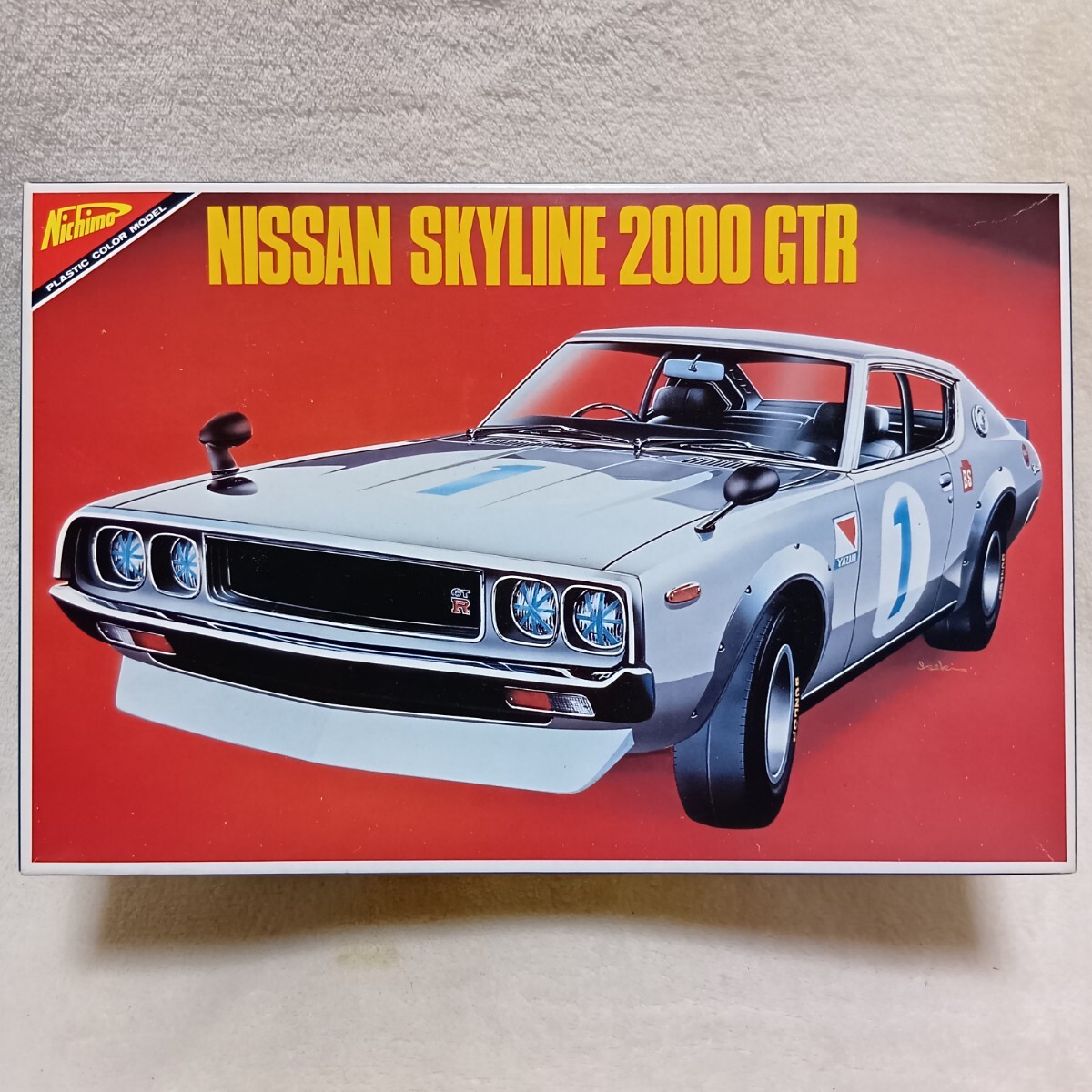 NOS!ニチモNICHIMO絶版プラモデルNISSANニッサンSKYLINEスカイライン2000GTRケンメリKPGC110昭和レトロ当時物JDMモーターライズ1/24.GW2405拍卖