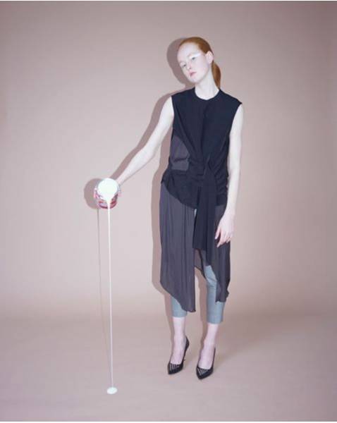 アンスリードUN3D.サッシュドレープドレスSASH DRAPE BLOUSEノースリ拍卖