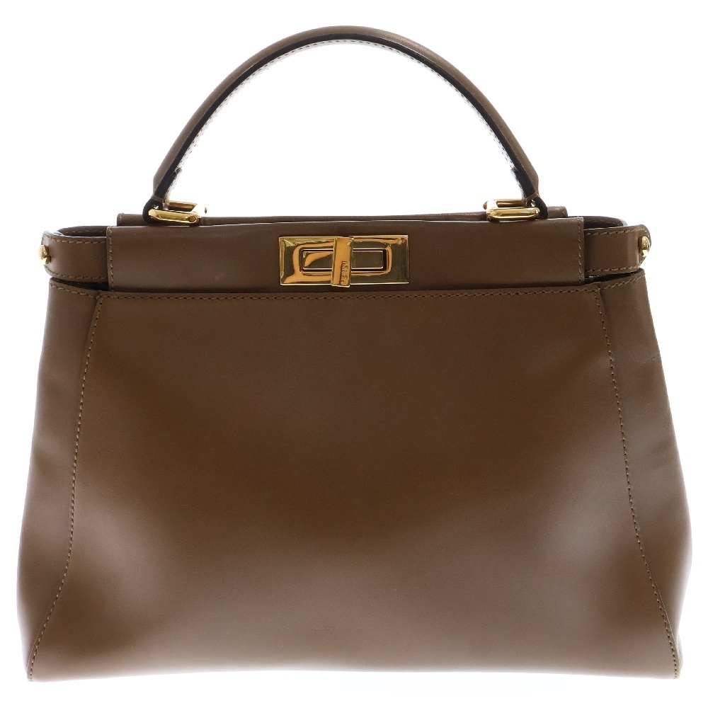 フェンディ ピーカブ ミディアム アイコニックエッセンシャリー 2WAY ハンドバッグ ショルダーバッグ ブラウン 8BN226拍卖