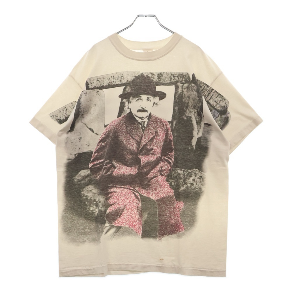 VINTAGE ヴィンテージ 90s Albert Einstein アルベルトアインシュタイン 両面プリント Tシャツ 半袖カットソー ホワイト拍卖