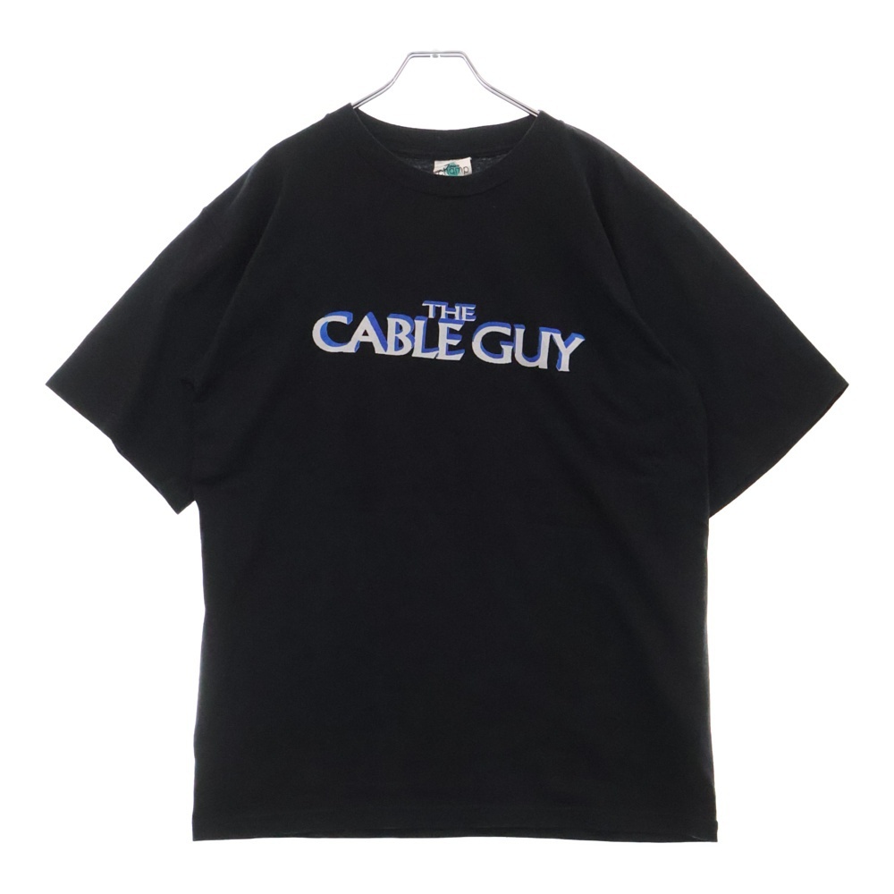 VINTAGE ヴィンテージ 90S The Cable Guy Jim Carey GET WIRED TODAY 1996 ジムキャリー 両面プリント 半袖Tシャツ ブラック拍卖