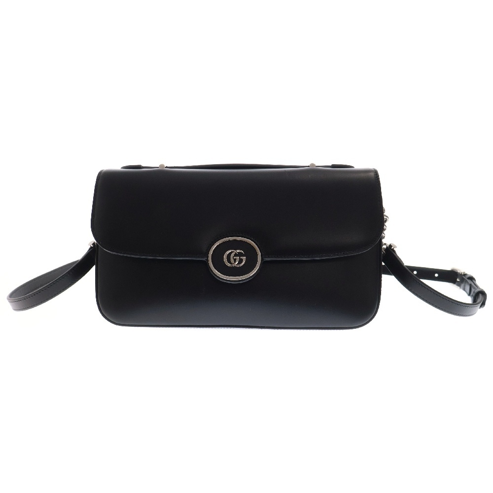 GUCCI グッチ プチ GG スモール 2WAY ショルダーバッグ ハンドバック ブラック 739721拍卖