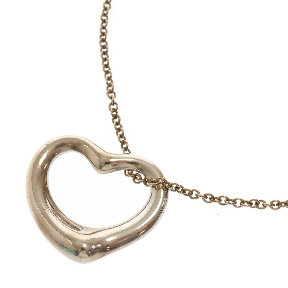 TIFFANY&Co ティファニー オープンハート ネックレス Ag925 SV シルバー ペンダント拍卖
