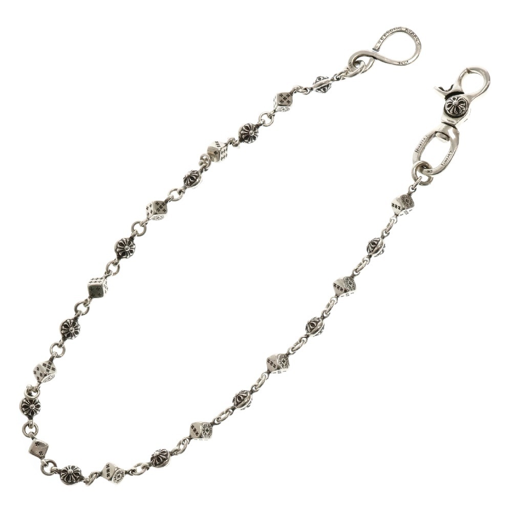 CHROME HEARTS クロムハーツ DICE 1CRS BALL-1 1クリップダイスクロスボール シルバーウォレットチェーン拍卖