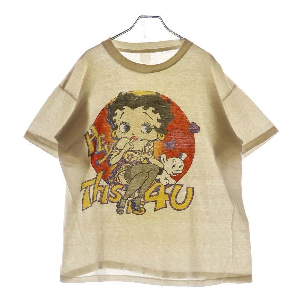 VINTAGE ヴィンテージ 90s BETTY BOOP TEE ベティブープ フロントプリント半袖Tシャツ カットソー ホワイト拍卖