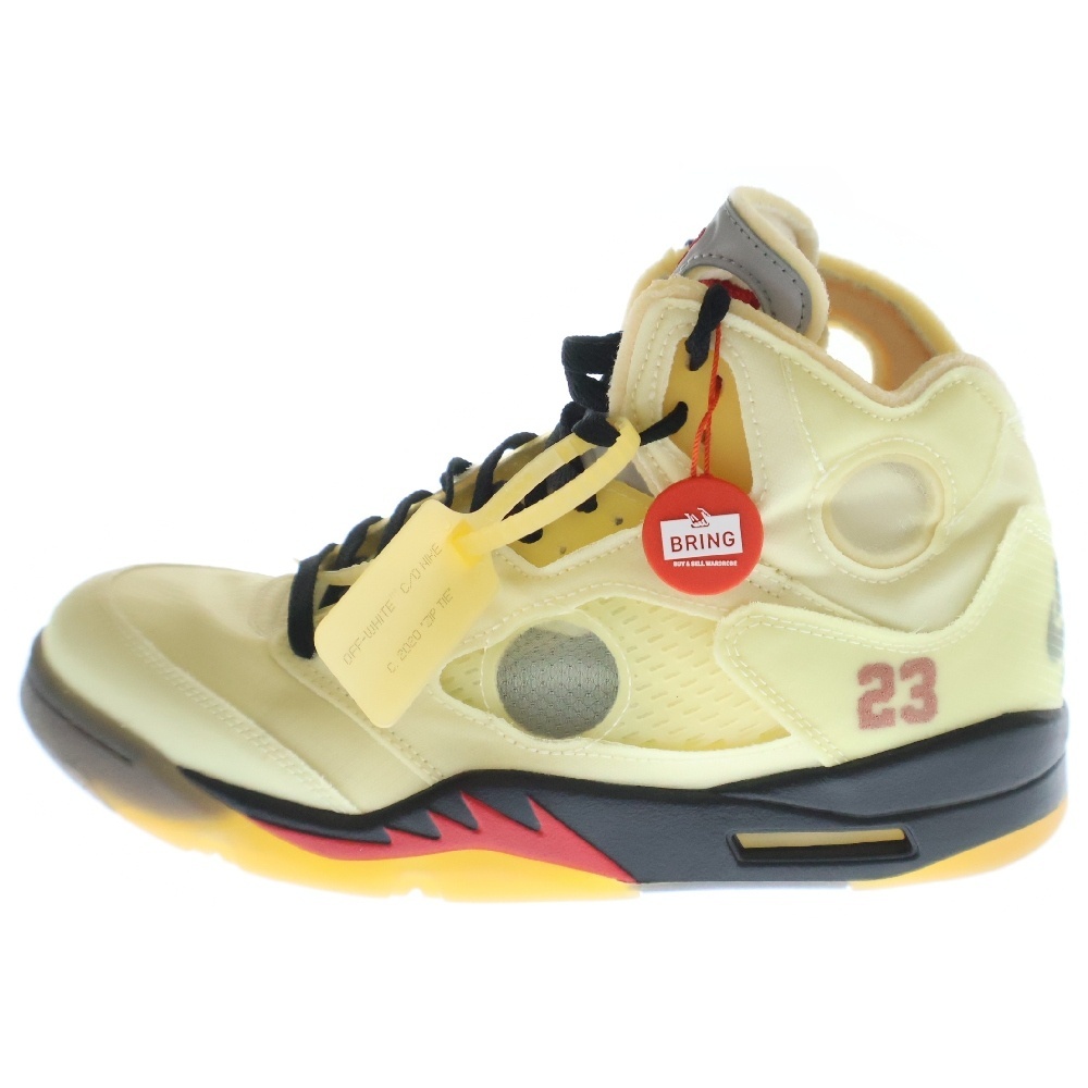 ナイキ ×OFF-WHITE AIR JORDAN 5 RETRO SP SAIL DH8565-100 オフホワイト エアジョーダン5 レトロ セイル ハイカットスニーカー US10/28cm拍卖