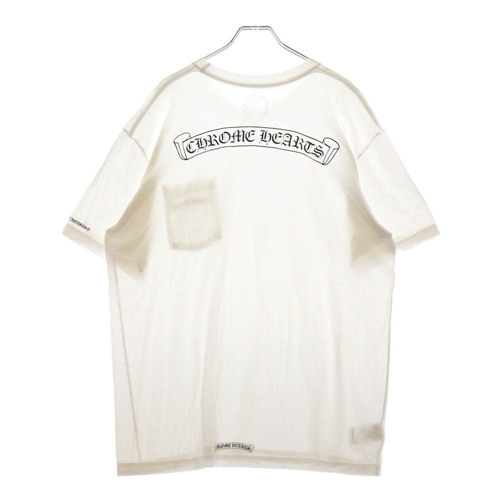 CHROME HEARTS クロムハーツ Back Scroll Tee バックスクロールロゴ 半袖Tシャツ ホワイト拍卖