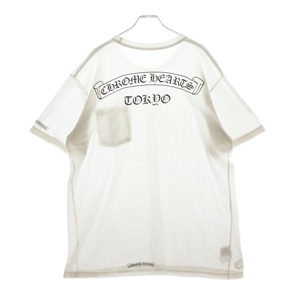 CHROME HEARTS クロムハーツ CH T-SHRT TOKYO LTD 東京限定バックプリント 半袖Tシャツ カットソー ホワイト拍卖