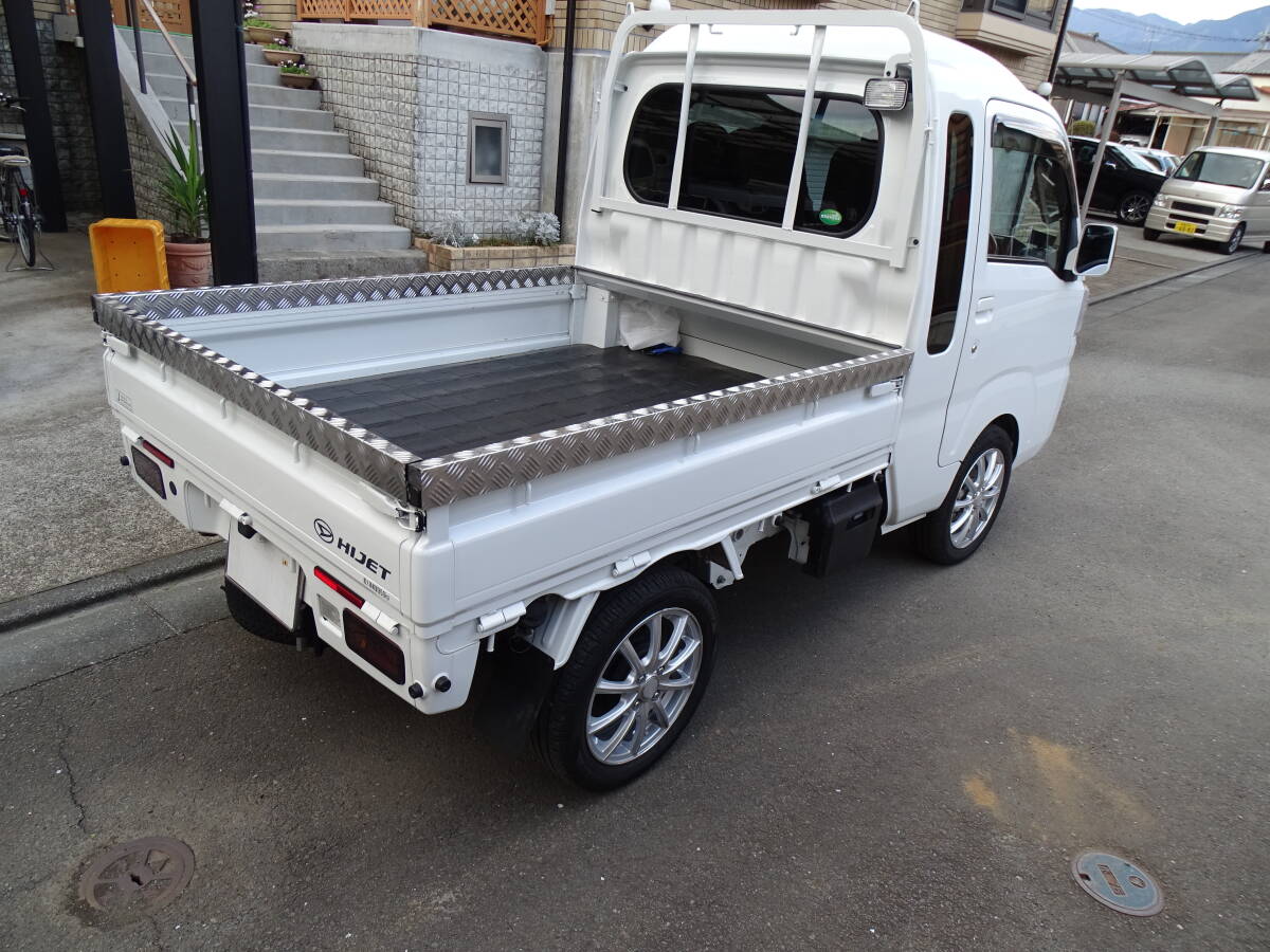 3cm アップ ハイゼットジャンボ S200 S210 S500 S510P アオリ あおり 笠木 アッパーカバーガード ステンレス 縞模様 防錆 キズ 容積アップ拍卖