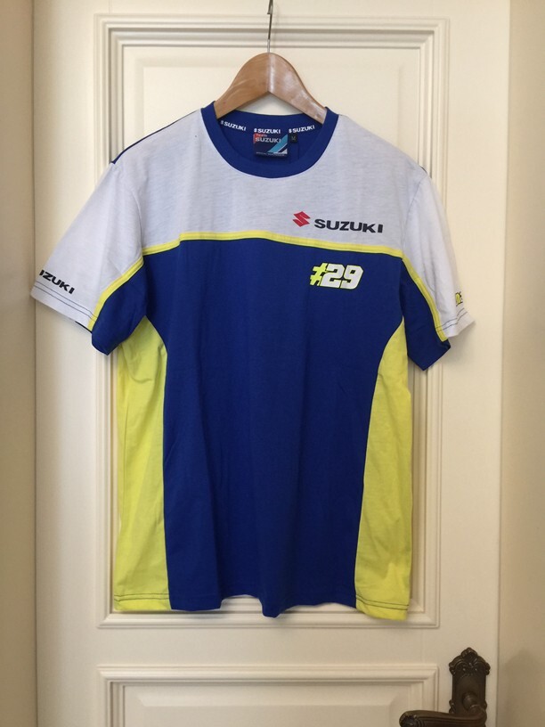 スズキ レーシングオートバイ 半袖 スポーツウェア メンズチームフェッショナルレーシングシャツ Tシャツ ◎18番/Mサイズ拍卖